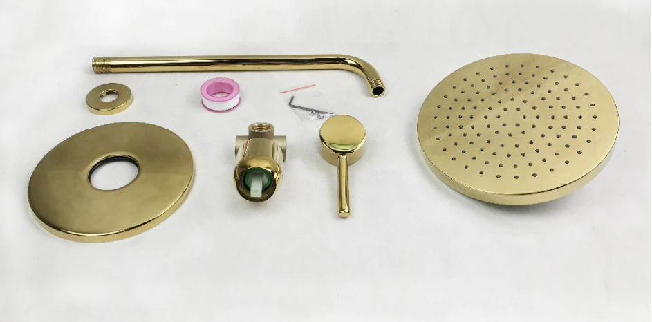 Gold Single Lever Concealed Shower #20216