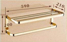 Gold Modern Bath Towel Rack and Rail #201924