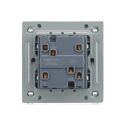 Modern White 2 Gang Black Toggle Switch