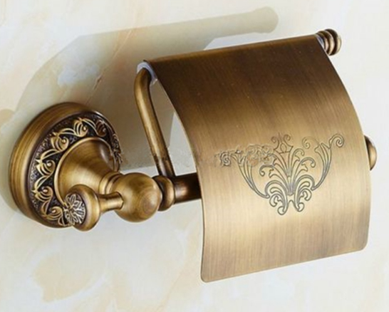 Antique Carved Toilet Roll Holder  #201817