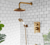 Antique Brass Shower Unit with Ceramic Hand Shower #20161