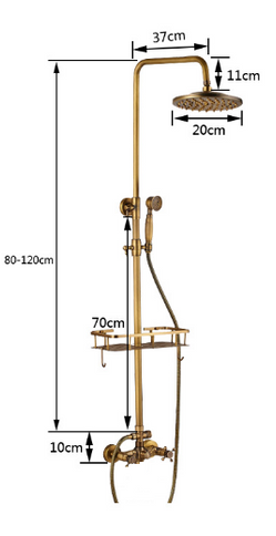 Antique Brass Wall Mounted Shower  #201717