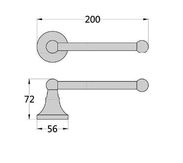 Antique Brass Toilet Roll Bar #202001