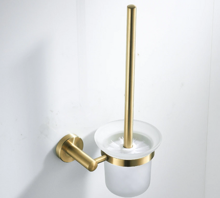 Brushed Gold Minimal Toilet Brush Holder #201874