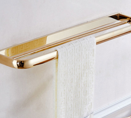 Gold Modern Double Towel Rail #201941