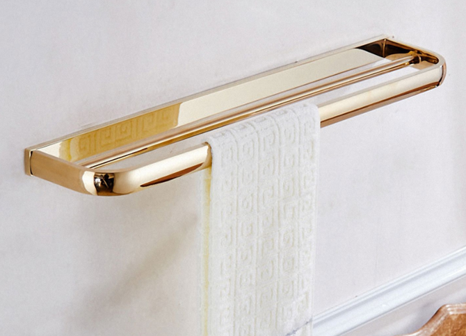 Gold Modern Double Towel Rail #201941