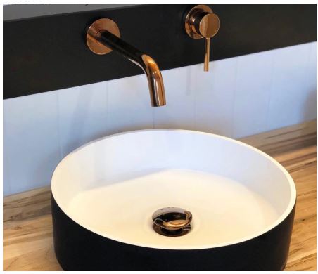 Rose Gold Modern Basin Mixer #1710