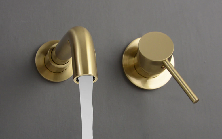 Brushed Gold Modern Basin Mixer #20213
