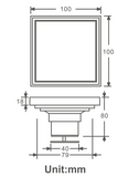 Square Modern Brushed Gold Shower Trap #20214