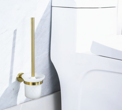Brushed Gold Minimal Toilet Brush Holder #201874