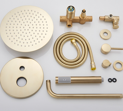 Brushed Gold Modern Concealed Shower with Hand Shower #20211