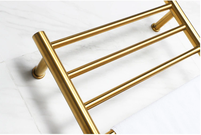 Heated towel Rail Brushed Gold #20201