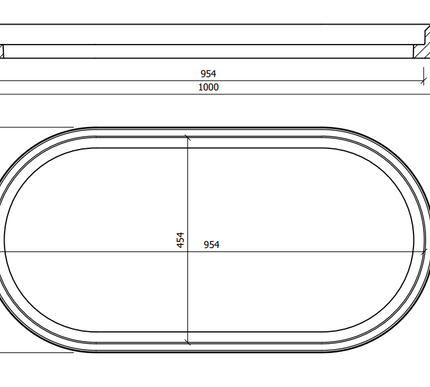 Oval Concrete Mirror #202324