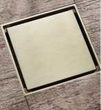 Square Modern Brushed Gold Shower Trap #20214