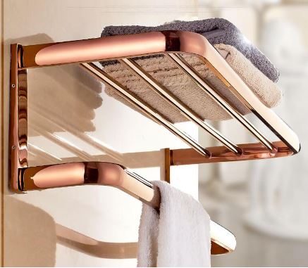 Rose Gold Modern Towel Rack and Rail #201920