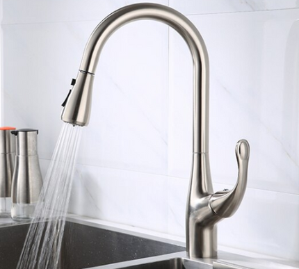 Brushed Nickel Dual Sprayer Kitchen Mixer #201946