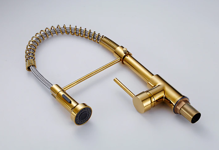 Gold Spring Arc Kitchen Mixer #201858