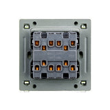 Modern White 4 Gang Black Toggle Switch