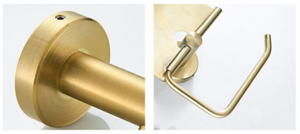Brushed Gold Minimal Toilet Roll Holder with Cover #201873