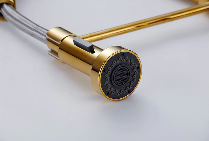 Gold Spring Arc Kitchen Mixer #201858