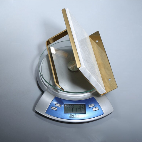 Gold Toilet Roll Holder with White Marble Finish #201860