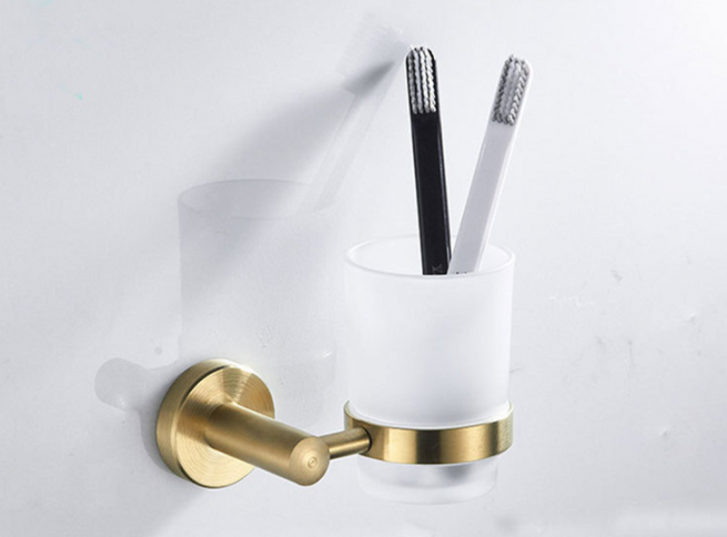 Brushed Gold Minimal Toothbrush Holder #201875