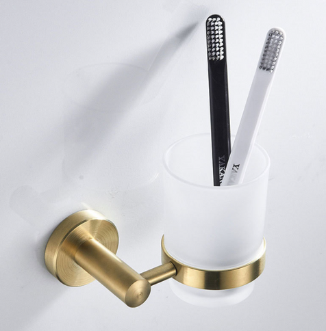 Brushed Gold Minimal Toothbrush Holder #201875