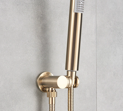 Brushed Gold Modern Concealed Shower with Hand Shower #20211
