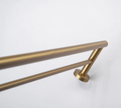 Brushed Gold Minimal Double Towel Rail #201866