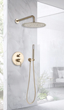 Brushed Gold Modern Concealed Shower with Hand Shower #20211