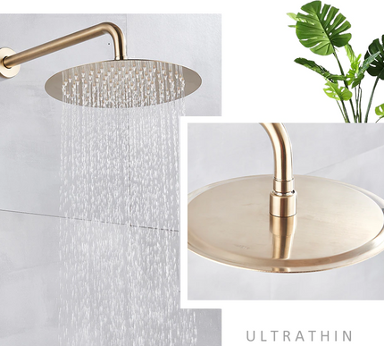 Brushed Gold Modern Concealed Shower with Hand Shower #20211