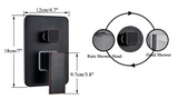 Black Concealed Shower Unit With Hand Shower #201795