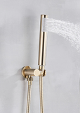 Brushed Gold Modern Concealed Shower with Hand Shower #20211