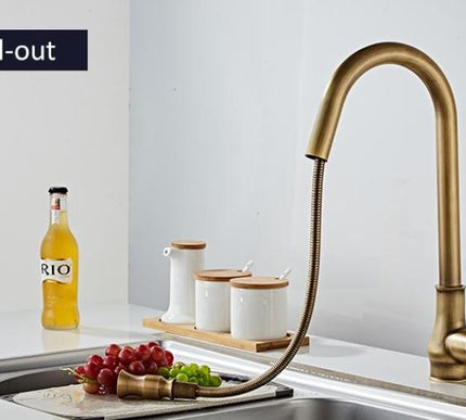 Brass Pull Out Kitchen Mixer #201841