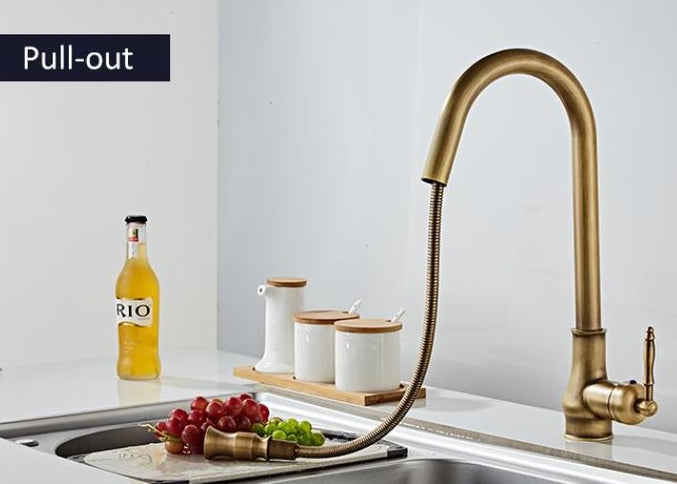 Brass Pull Out Kitchen Mixer #201841
