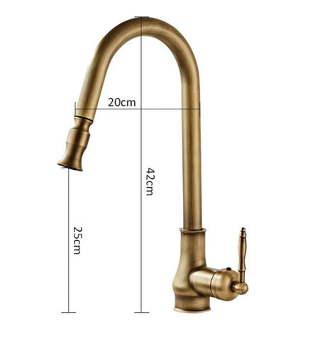 Brass Pull Out Kitchen Mixer #201841