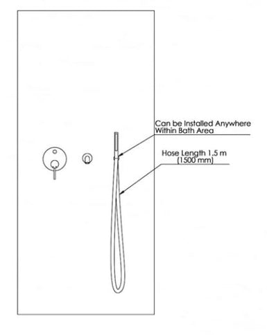 Brushed Gold Modern Minimal Concealed Bath Mixer #20217