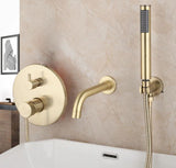Brushed Gold Modern Minimal Concealed Bath Mixer #20217