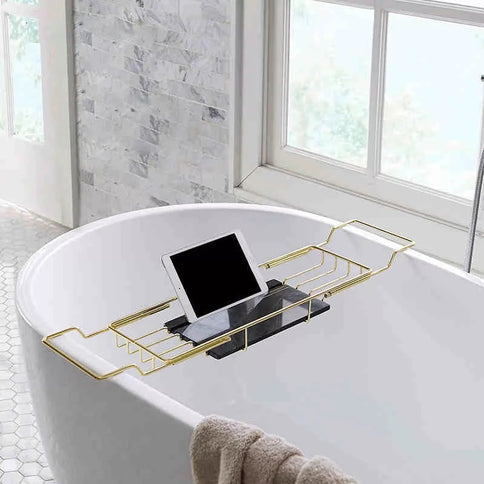 Gold & Black Marble Bath Caddy #20206