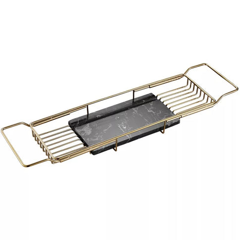 Gold & Black Marble Bath Caddy #20206