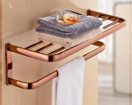 Rose Gold Modern Towel Rack and Rail #201920