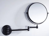 Double Sided Magnification Vanity Mirror Black- Wall Mount #201859