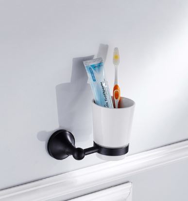 Black Antique Toothbrush Holder  #20197