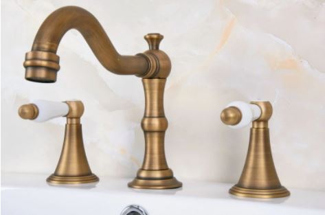 Antique Bath & Basin Mixer with Ceramic Handles #201850