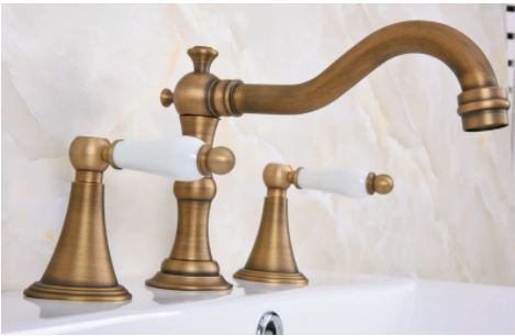 Antique Bath & Basin Mixer with Ceramic Handles #201850