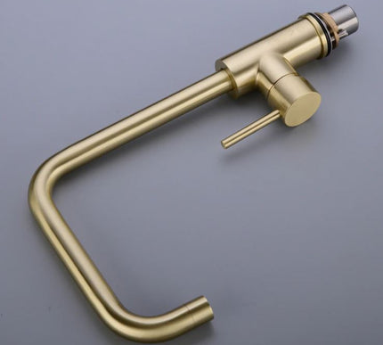 Brushed Gold Minimal High Arc Mixer #201848