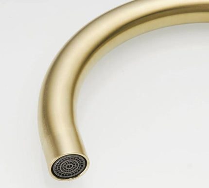 Brushed Gold Minimal Round Arc Mixer #201849