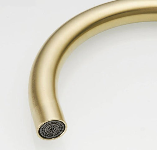 Brushed Gold Minimal Round Arc Mixer #201849