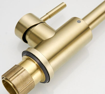 Brushed Gold Minimal Round Arc Mixer #201849