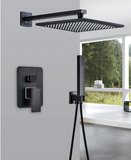 Black Concealed Shower Unit With Hand Shower #201795
